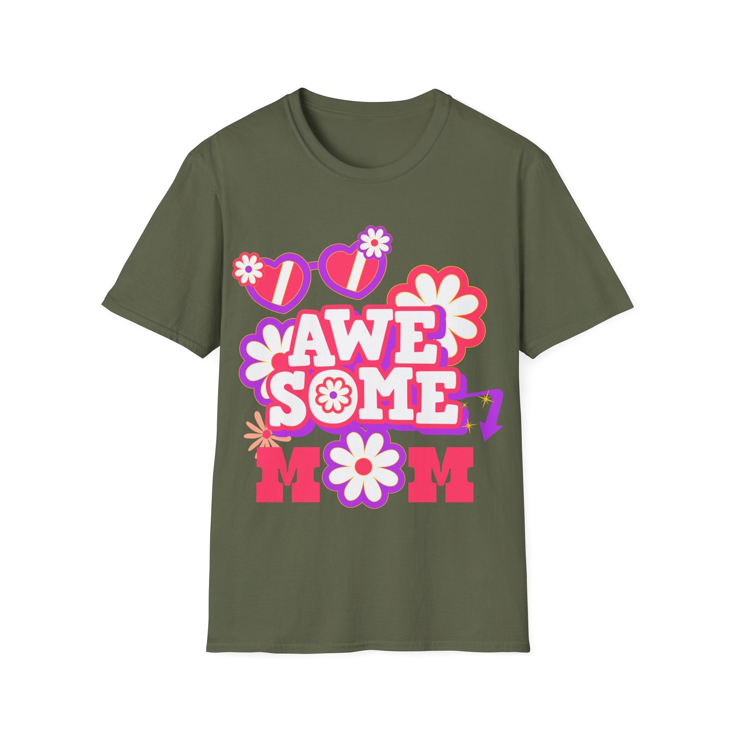 Awesome Mom Softstyle T-Shirt - Perfect Gift for Mother's Day