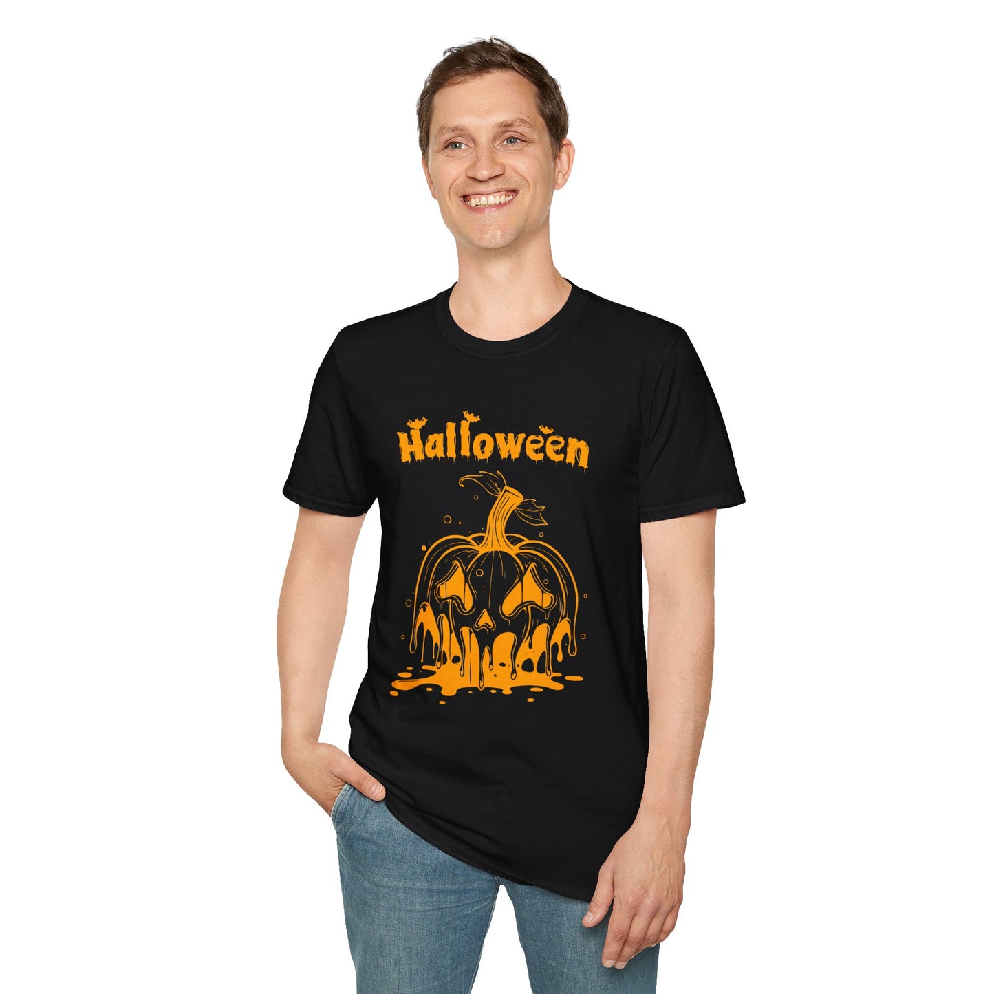 Halloween Dripping Pumpkin Unisex T-Shirt