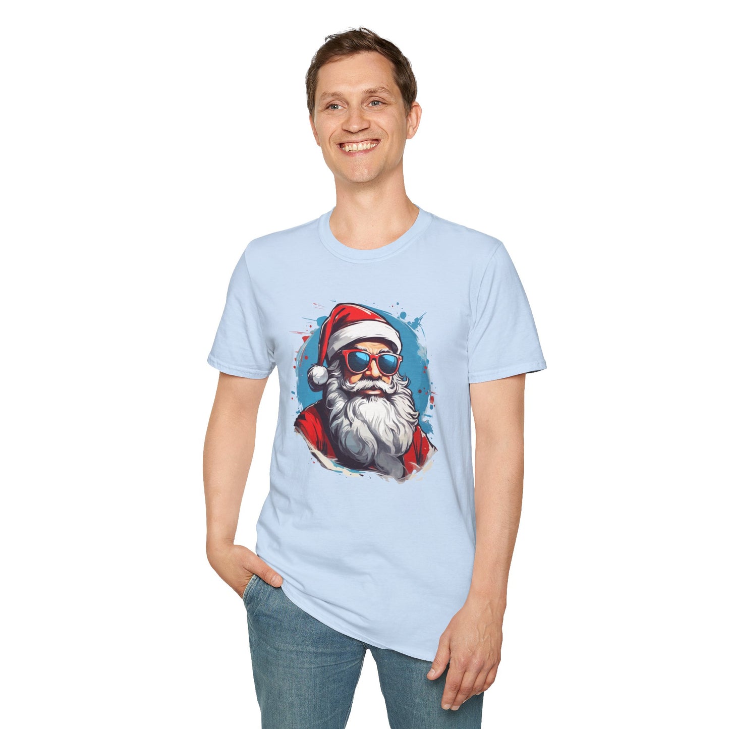 Cool Santa Sunglasses Graphic Unisex Tee