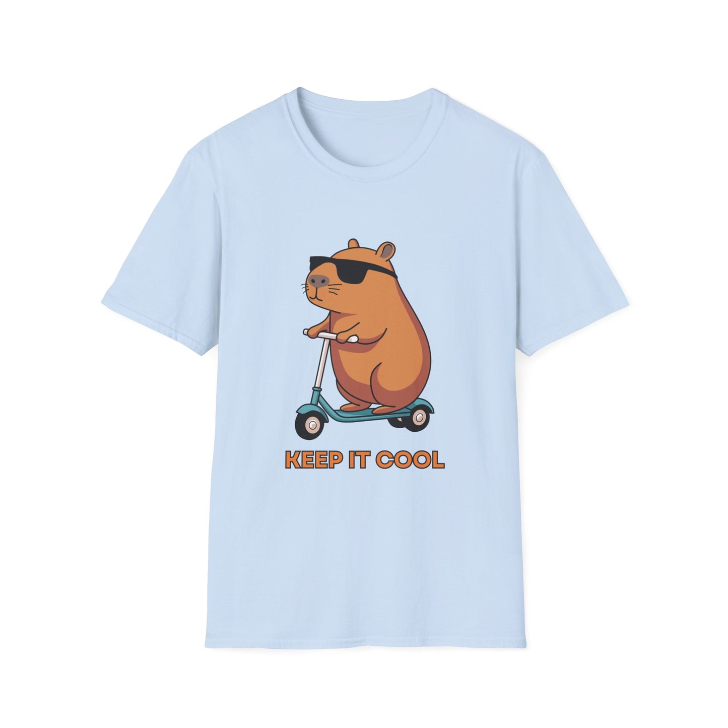 Capybara Keep It Cool Unisex Softstyle T-Shirt - Fun Graphic Tee for Animal Lovers
