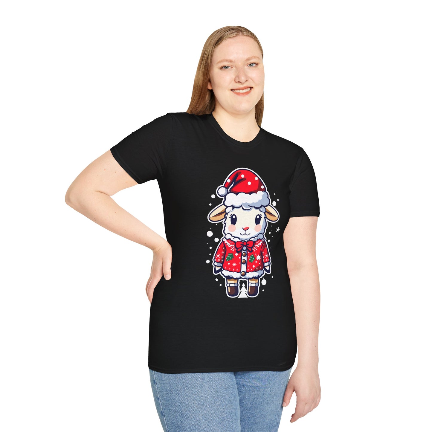 Merry & Bright: Cute Lamb in Holiday Style Tee