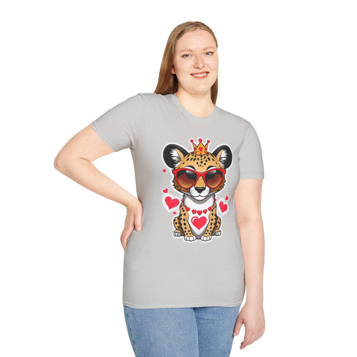 Stylin' Cheetah Sunglasses & Heart Vibes Tee