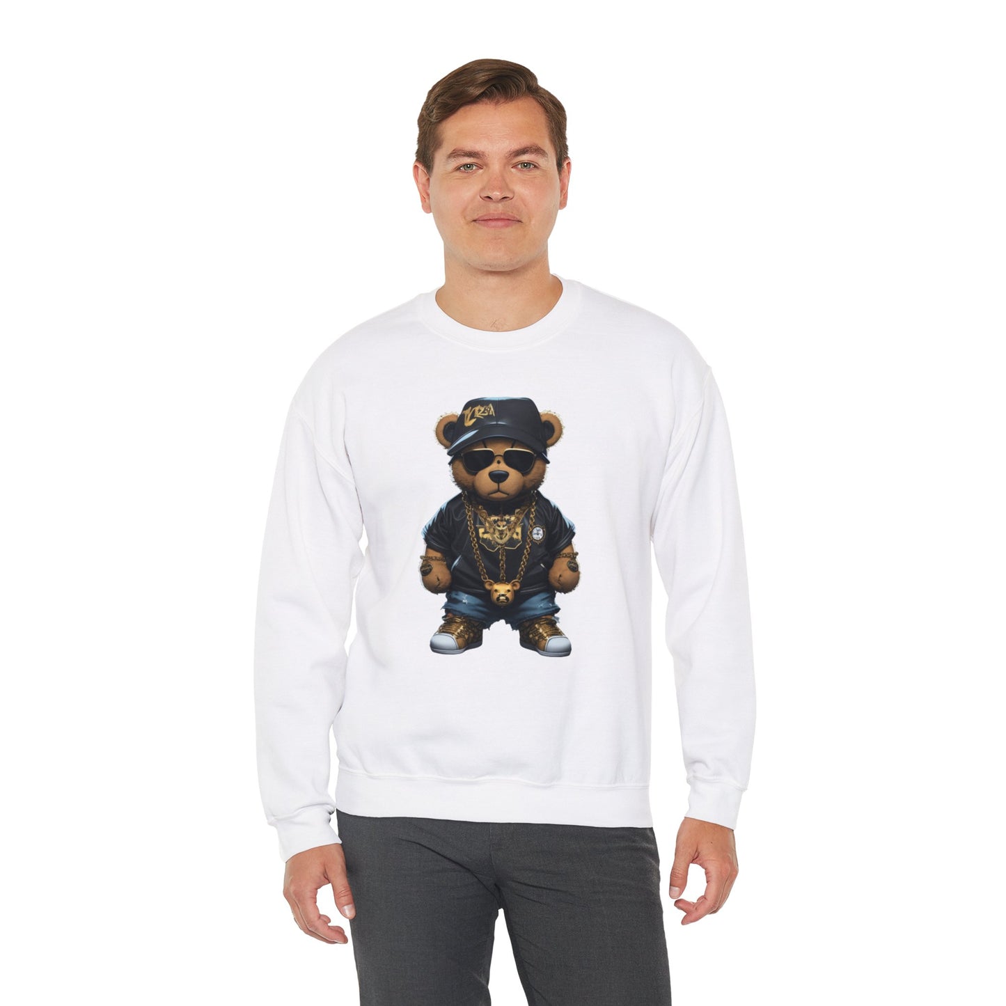 Blinged-Out Bear Graphic Sweatshirt