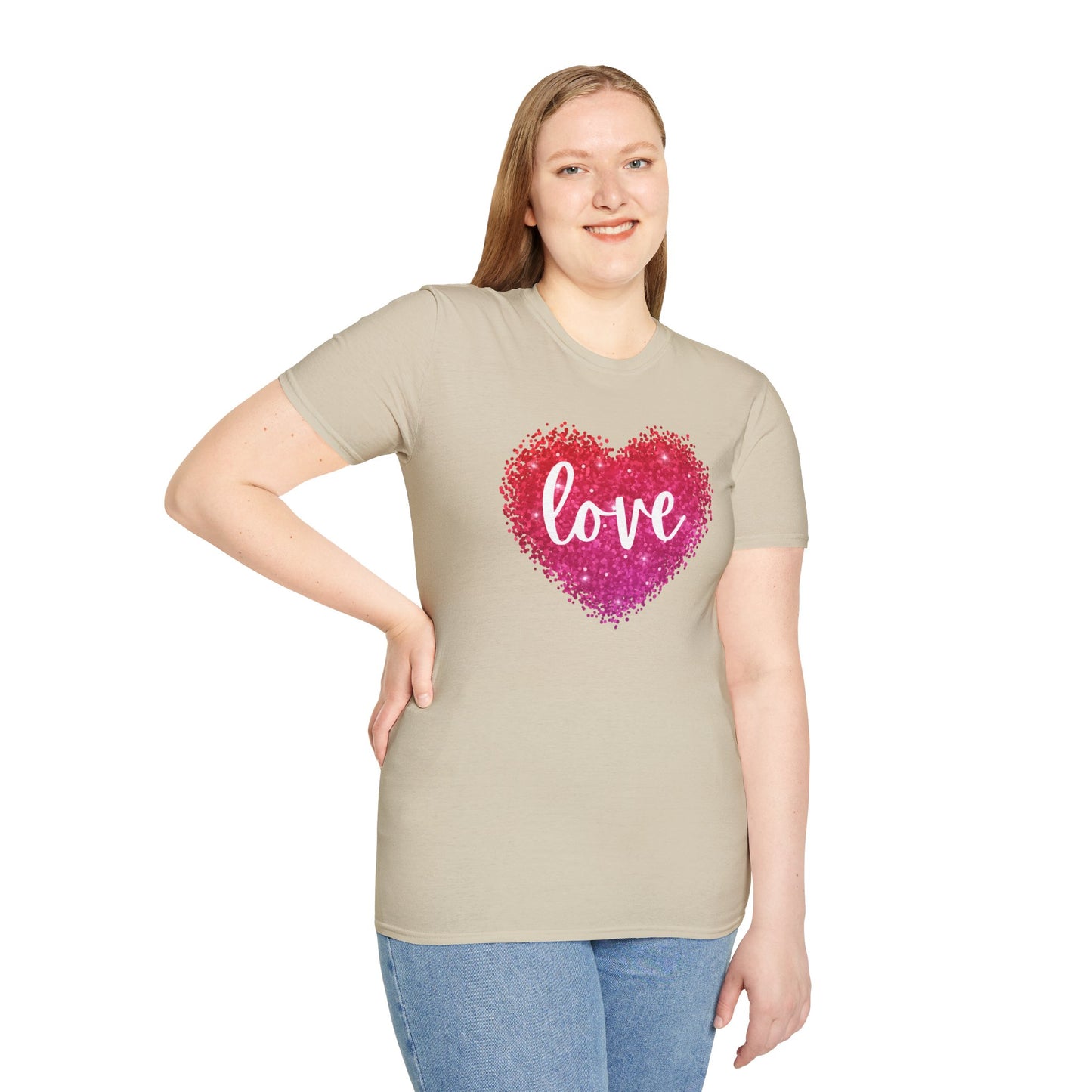 Sparkling Love Heart Graphic Tee