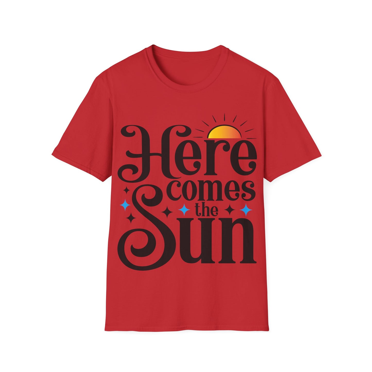 Here Comes the Sun T-Shirt — Retro Sunrise Graphic Tee