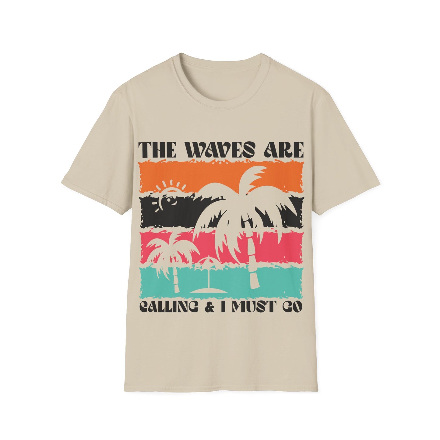 The Waves Are Calling T-Shirt – Retro Palm Beach Surf Tee