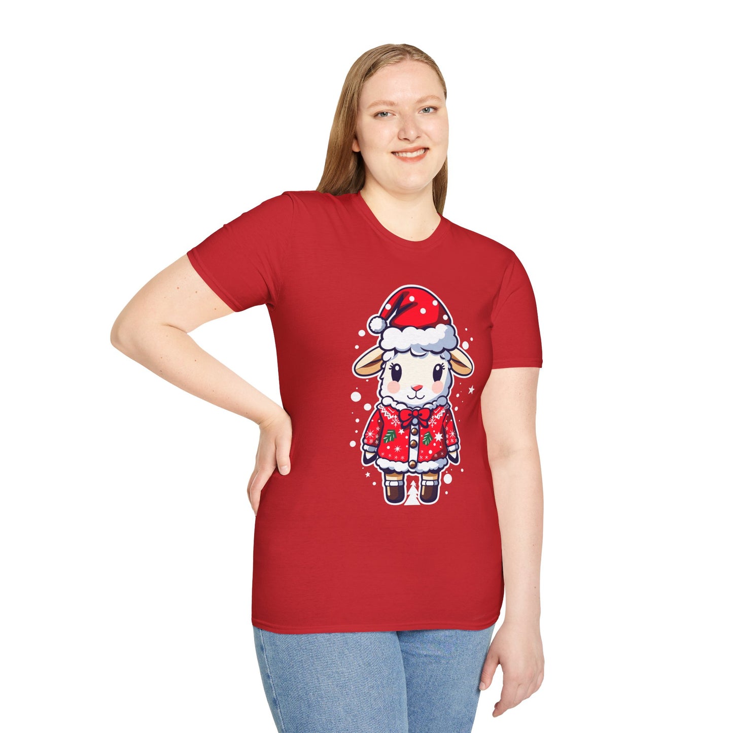 Merry & Bright: Cute Lamb in Holiday Style Tee