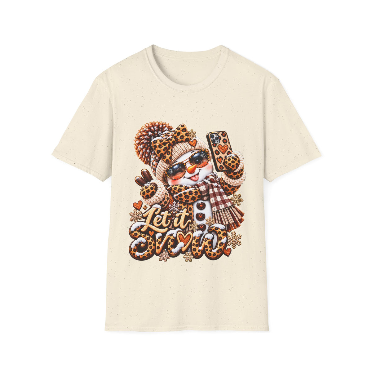 Let It Snow Leopard Christmas T-Shirt