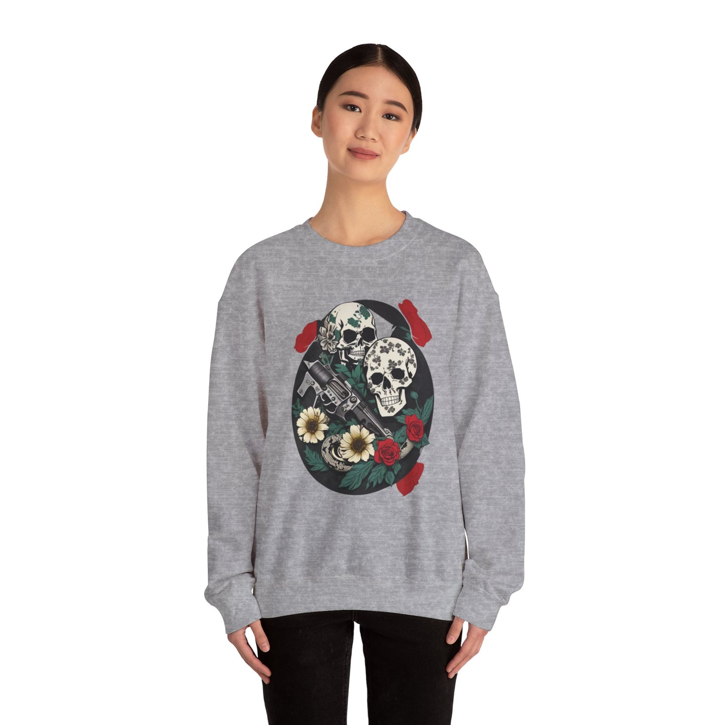 Skull Gun Roses Unisex Sweatshirt