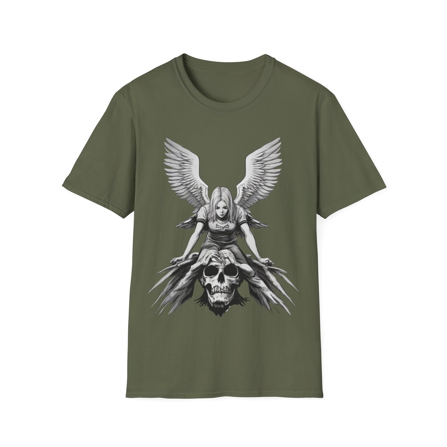 Angel & Demon Skull Graphic Unisex Tee