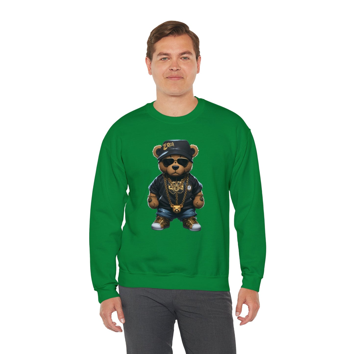 Blinged-Out Bear Graphic Sweatshirt