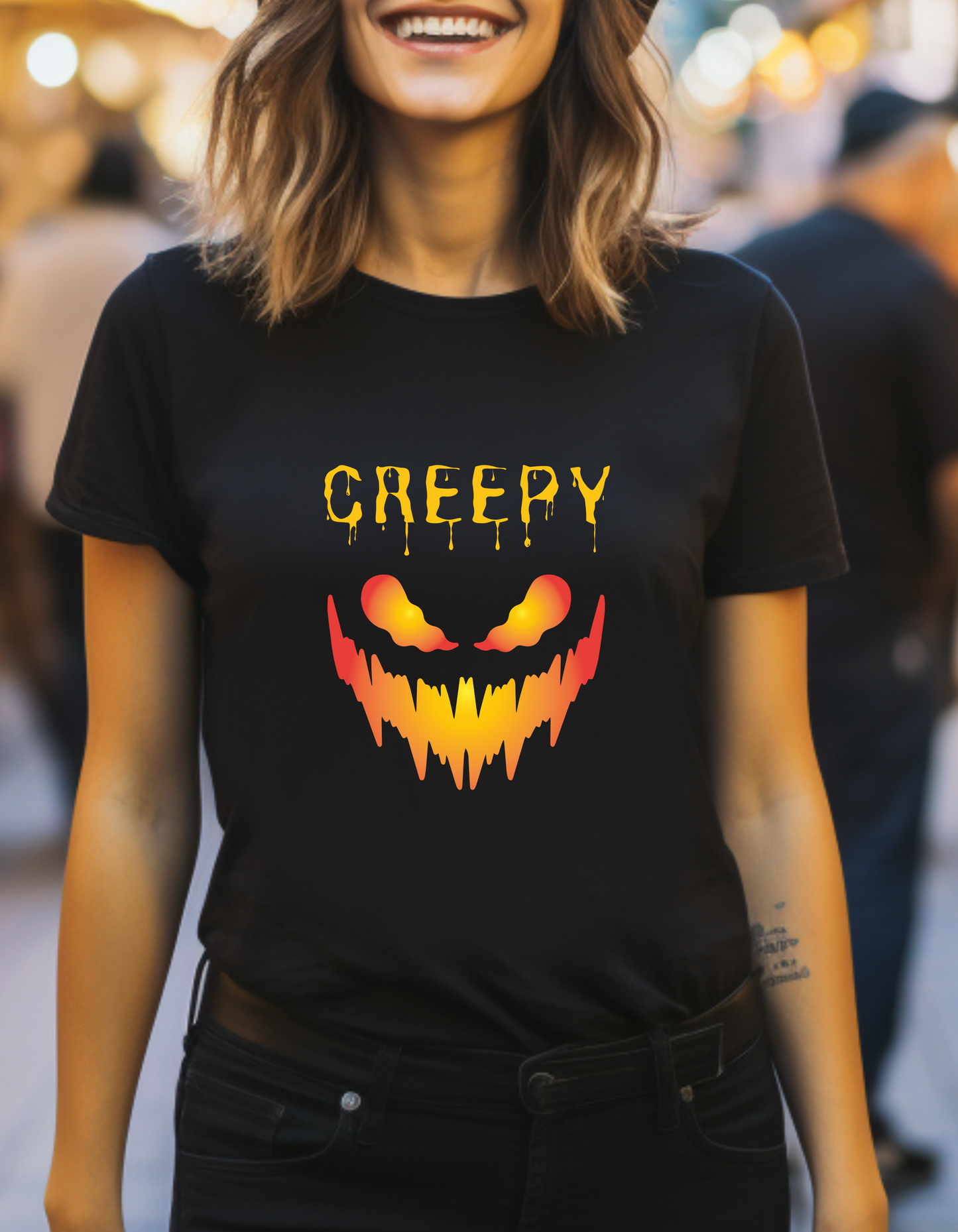 Creepy Smile Halloween Unisex T-Shirt