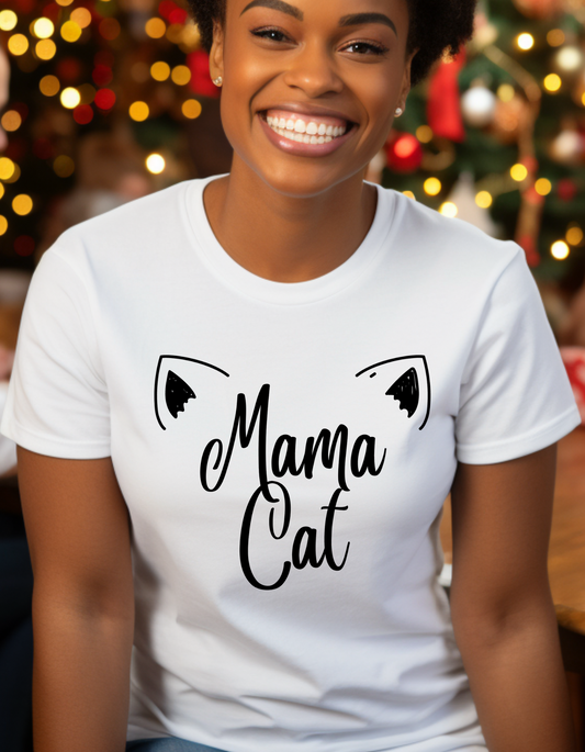 Purrfect Mama Cat Graphic T-Shirt