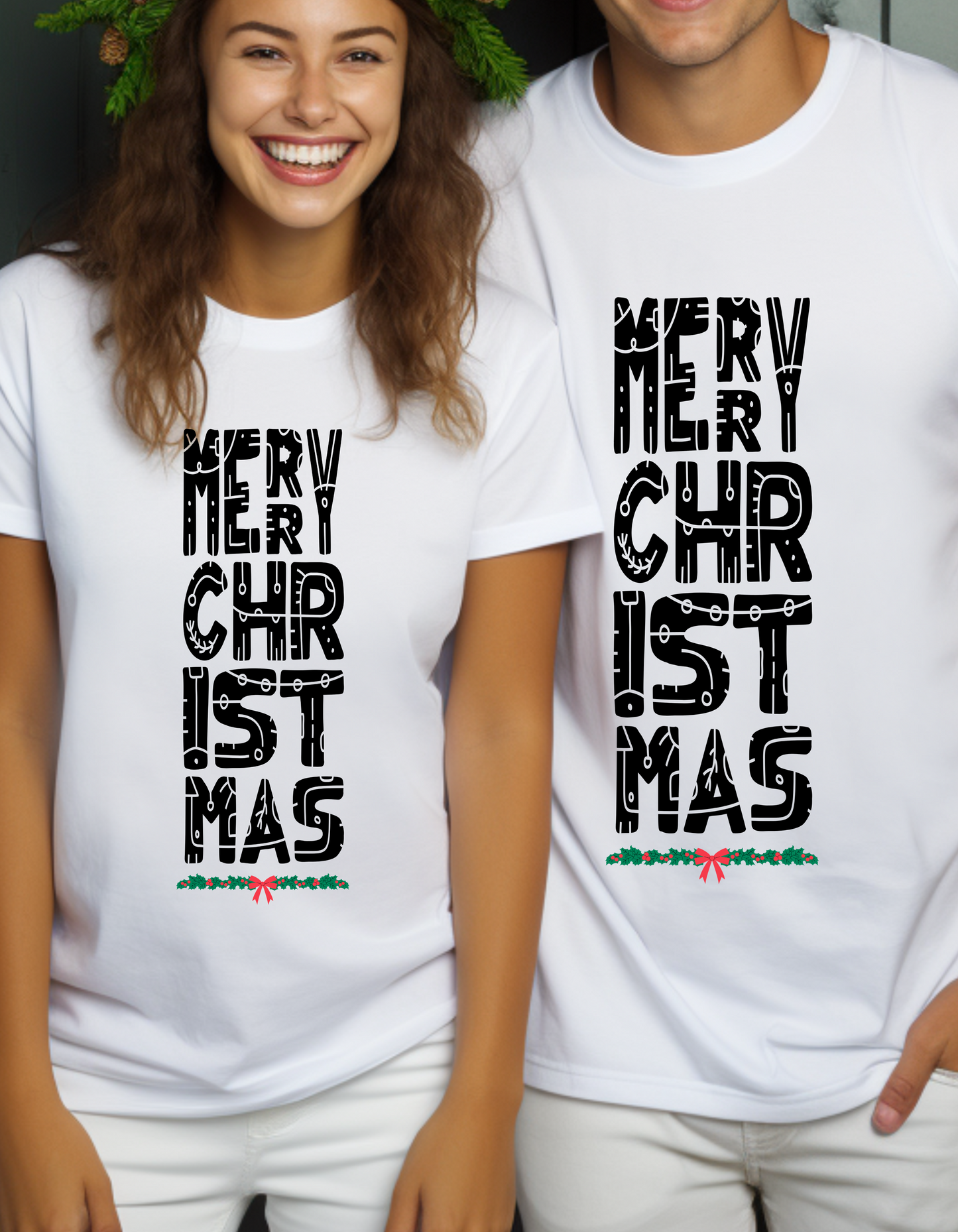 Merry Christmas Eye-Catching Graphic Unisex Tee