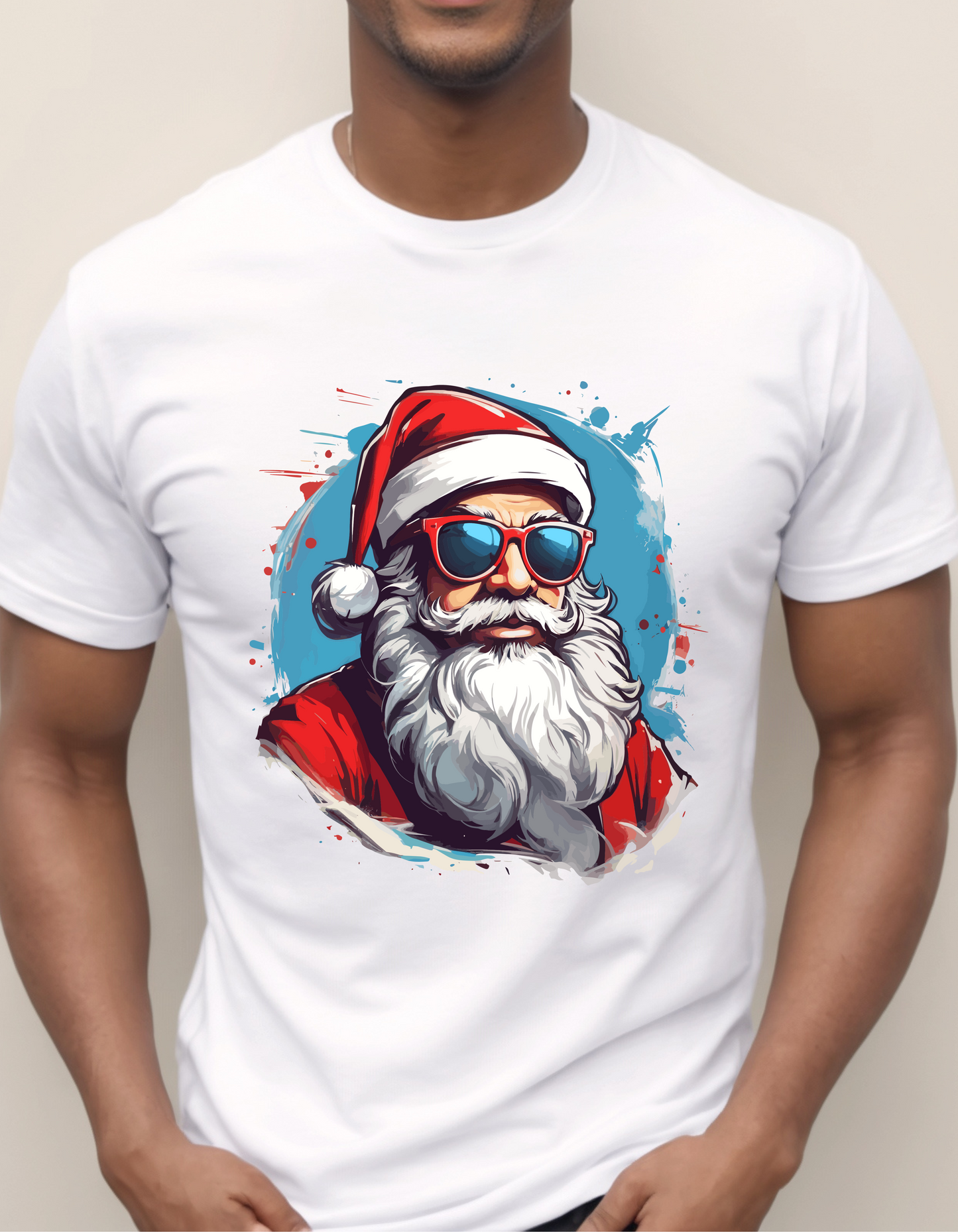 Cool Santa Sunglasses Graphic Unisex Tee