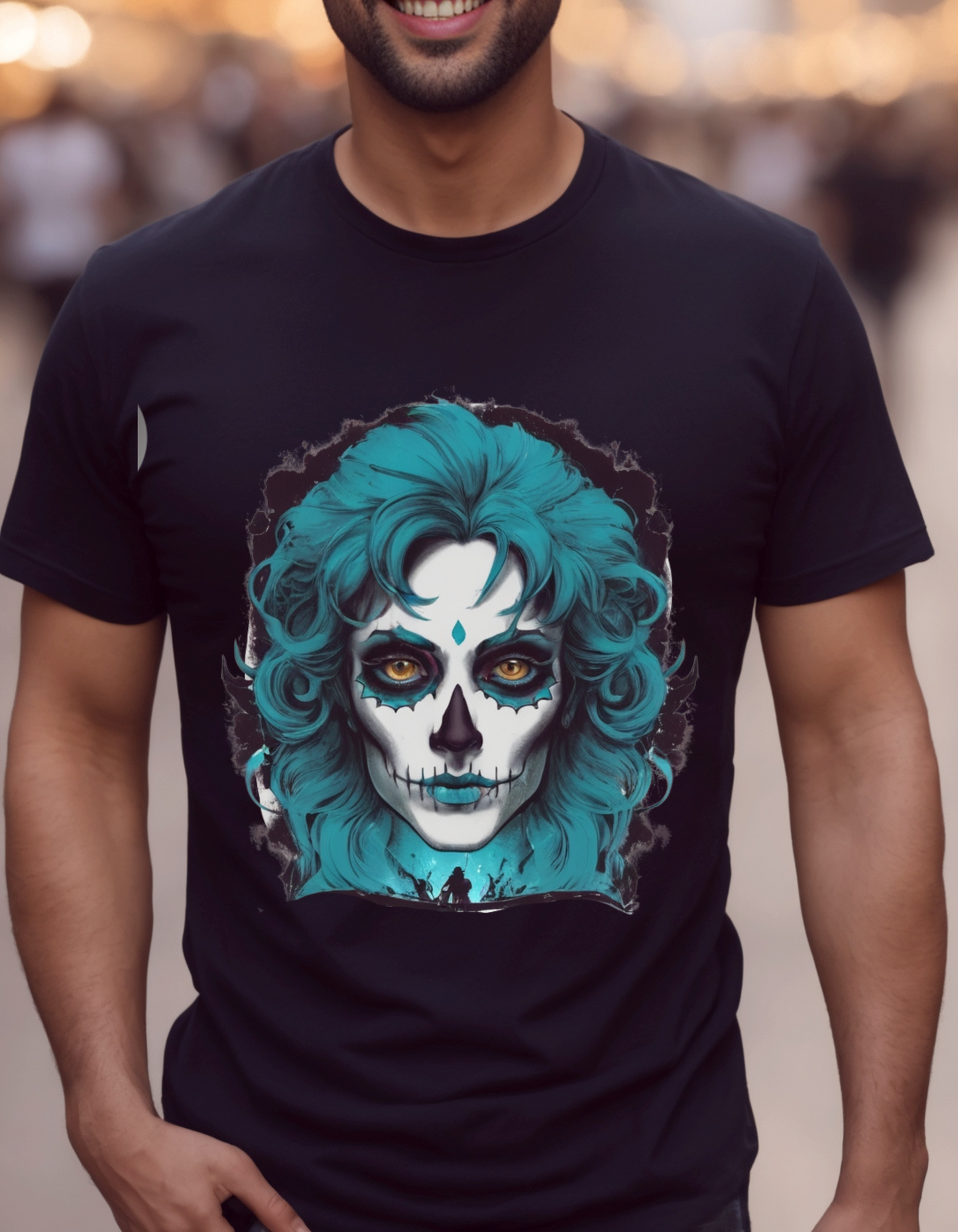 Day of the Dead Chic Skull Face Unisex Tee